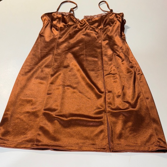 Forever 21 Dresses & Skirts - Forever‎ 21 Shimmering Copper Satin Dress